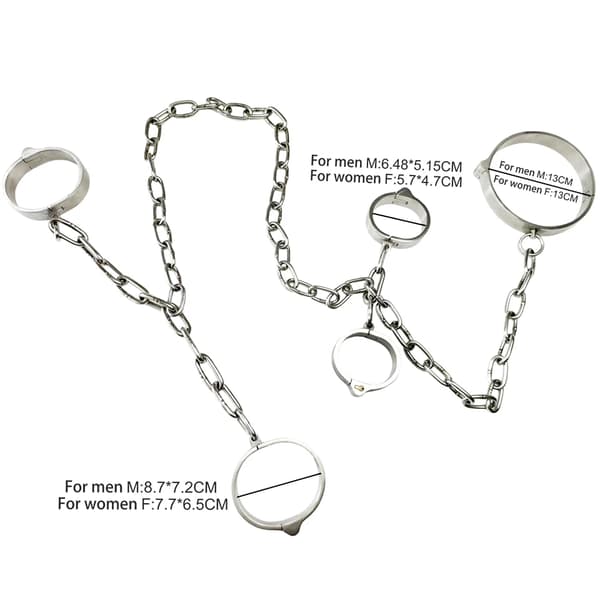Bondage Sæt, Rustfrit Stål Konstruktion, Justerbare Komponenter,CR-FSM003
