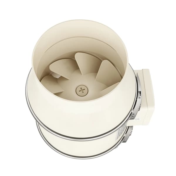 Inline ventilator, ren kobbermotor, kraftig luftstrøm,HVID