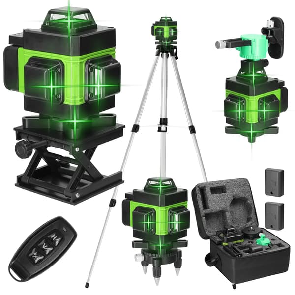 Laser Niveau, Selv-niveauerende, USB Genopladelig,2 Batterier