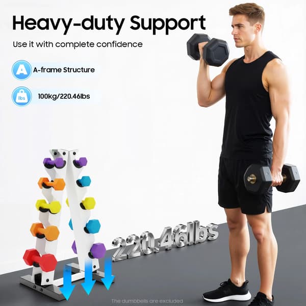 Dumbbell Rack, A-Frame Design, Heavy-Duty Kapacitet,HVID