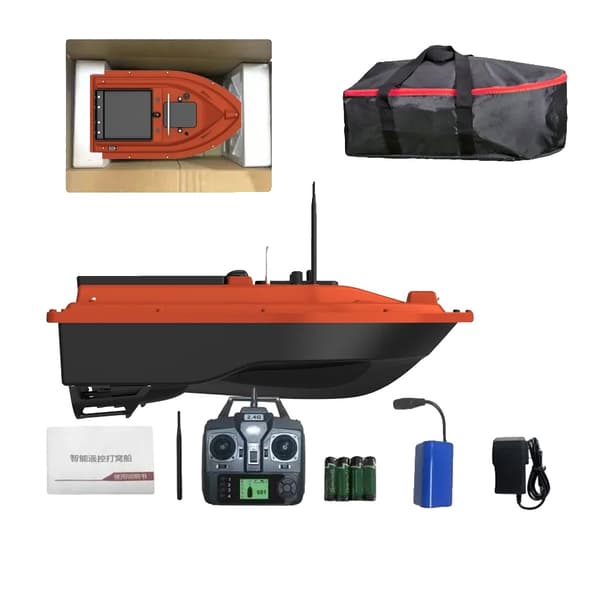 Baitbåt, GPS-navigering, lång räckvidd,D16B Röd 12000mAh