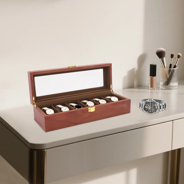 Ure Opbevaringsboks, Støvfri, Elegant Design,Rød