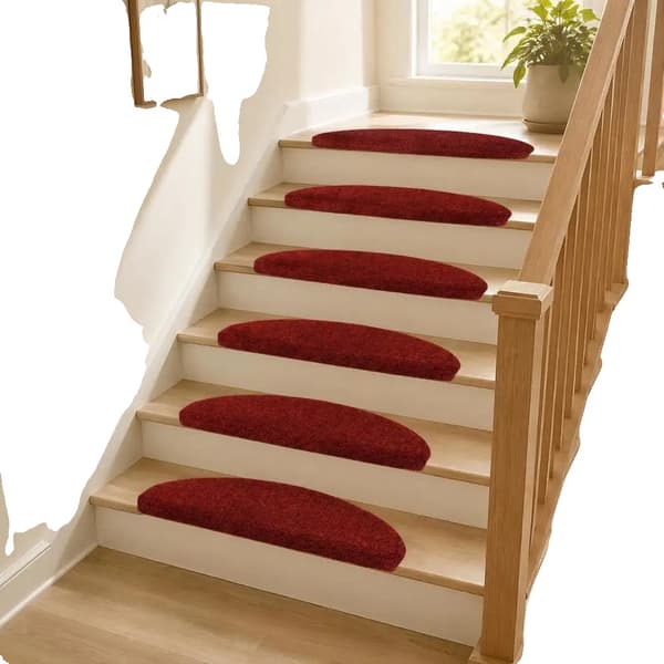 Trappemåtter, Skridsikre Design, Nem Installation,Rød