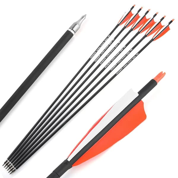 Kolfiberpilar, 12-pack, Hållbar konstruktion,Apelsin