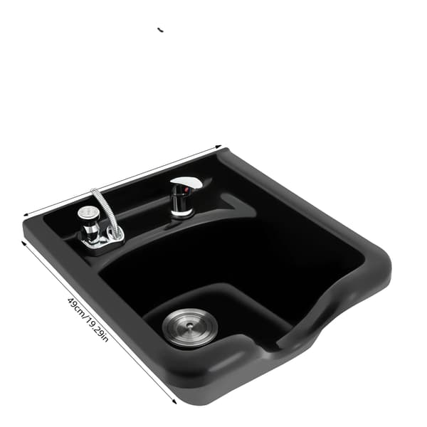 Shampoo vask, holdbar ABS konstruktion, brugervenligt design,sort
