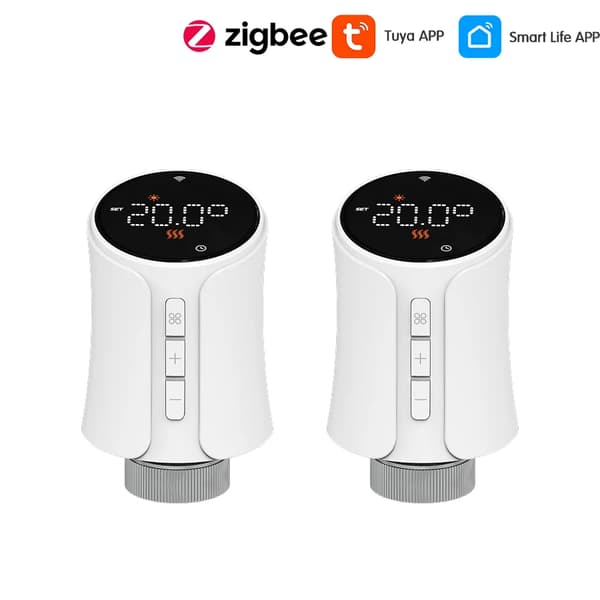 Smart Termostat Aktuator, App Kontrol, Stemmesupport Kompatibel,Zigbee-2PCS