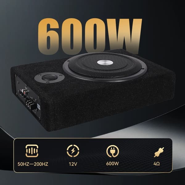 Subwoofer, Ultratunn Design, Kraftfull Basförstärkning,8"