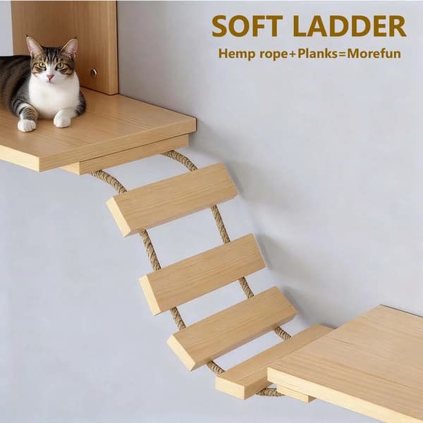 Kattträd, Tredelad Design, Multifunktionella Funktioner,GUL
