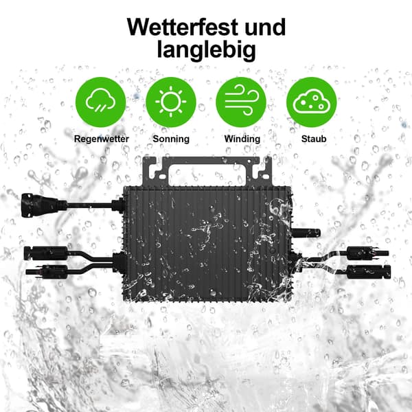 Mikroinverter, WLAN-forbindelse, Vandtæt design,22-50V, 1000W