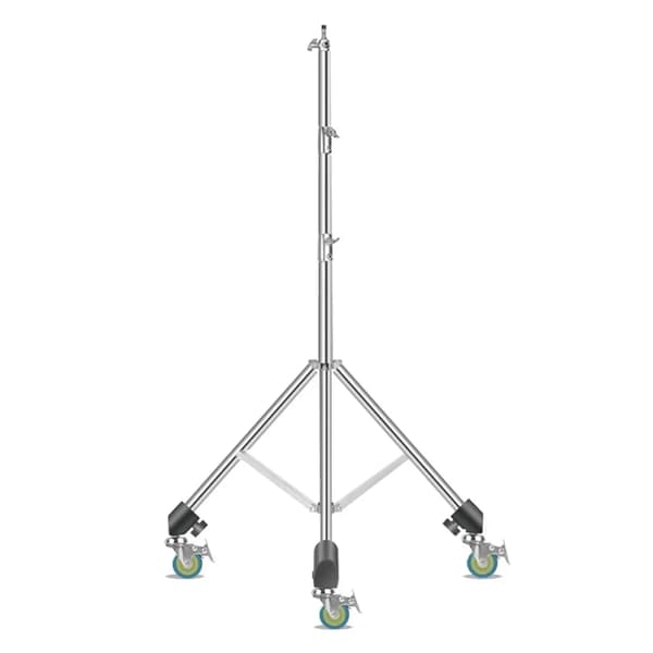 Tripod, Rustfrit Stål Konstruktion, Justerbar Højde,2.8M sølv sko