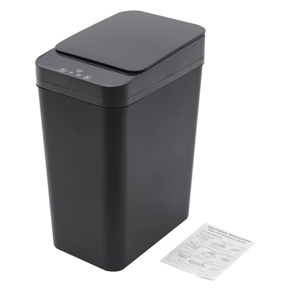 Automatisk Affaldsspand, Infrarød Sensor, Kompakt Design,sort