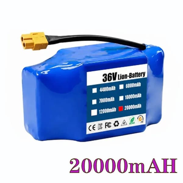 Litiumjonbatteri, 20000mAh kapacitet, 36V spänning,36v 20000mAH-1PCS