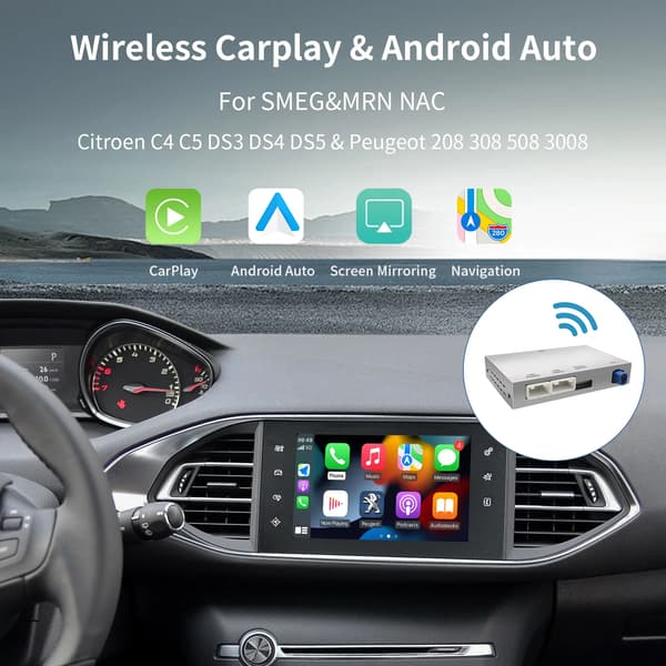 Langaton Carplay-sovitin, Multimedia-tuki, Kameraintegraatio,SMEG
