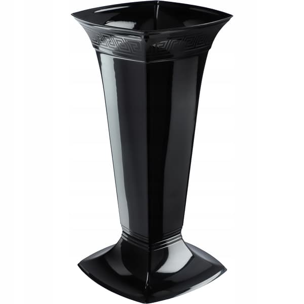 Vas, Hållbar Plast, Elegant Design,svart