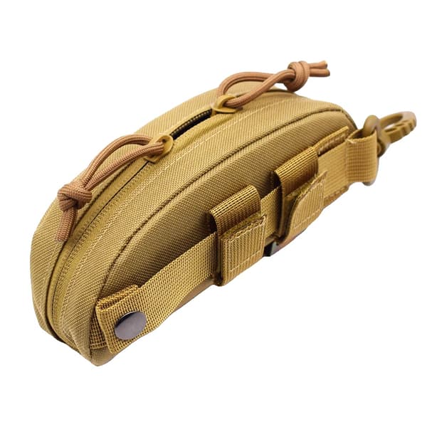 Brilleetui, Holdbart Polyester, Kompakt Design,khaki