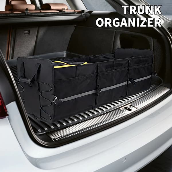 Bagagerumsorganisator, Multi-kompartment Opbevaringsboks, Isoleret Design,sort