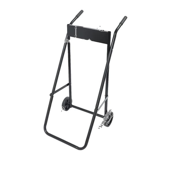 Bådmotorstativ, Foldbart Design, Kraftige Hjul,sort
