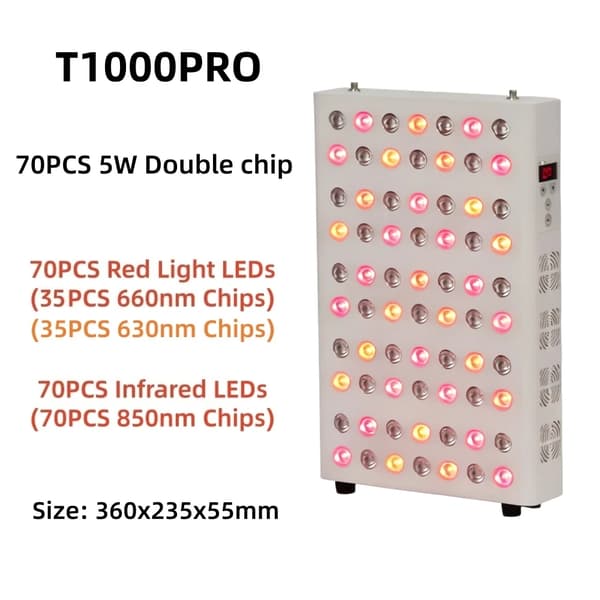 LED-valohoitopaneeli, EU-pistoke, ihon nuorentaminen,T1000PRO