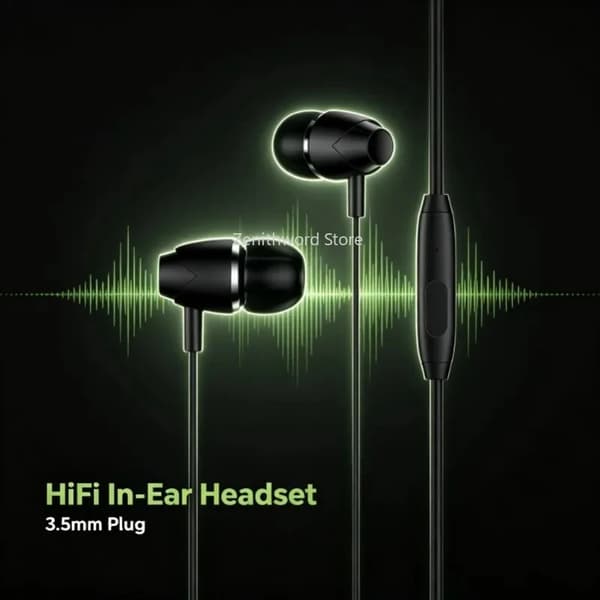 In-Ear Øretelefoner, Kablet Forbindelse, Dynamisk Lydkvalitet,606-80
