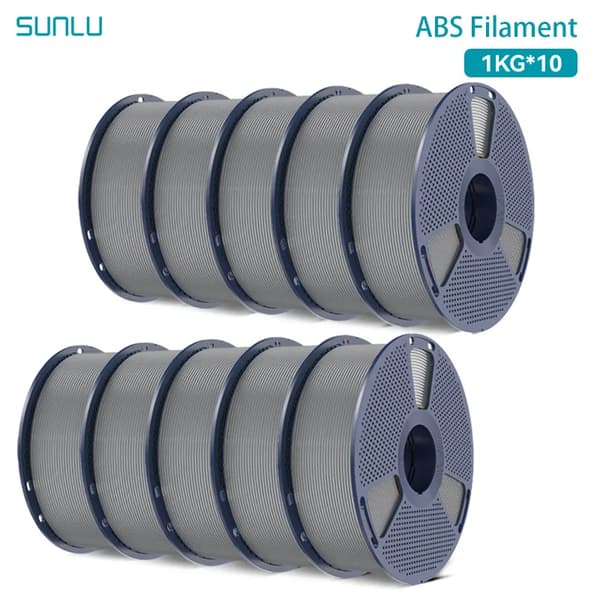 3D Filament, ABS Material, Kompatibel med FDM-printere,Grå 10KG