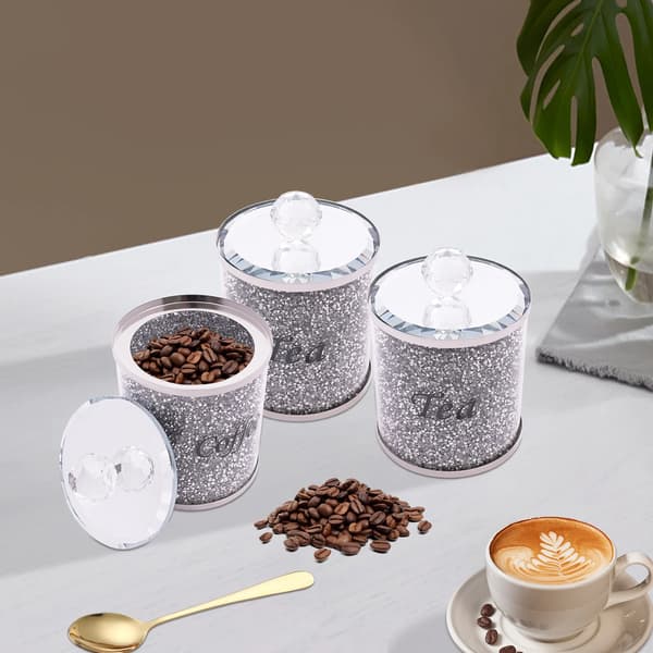 Glasburkset, Lufttät Förvaring, Säker Material,Silver