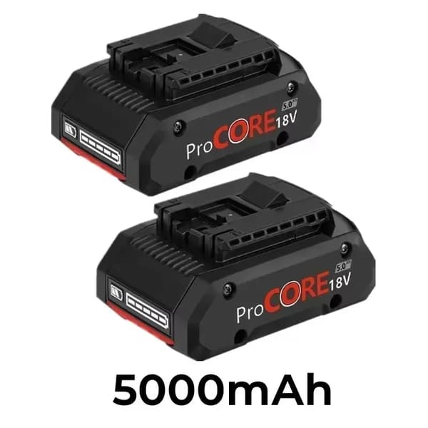 Batteri, 5000mAh kapacitet, letvægtsdesign,2PCS 5000mAh, 18V