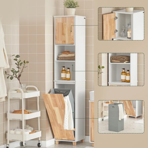 Opbevaringsskab, Moderne Design, Holdbar Trækonstruktion,HVID