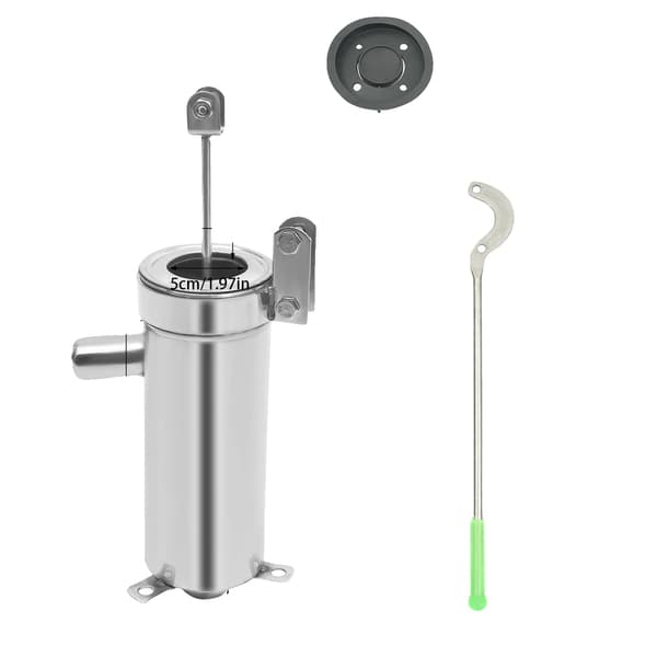 Sugepumpe, 202 Rustfrit Stål, Ergonomisk Håndtag,Sølv