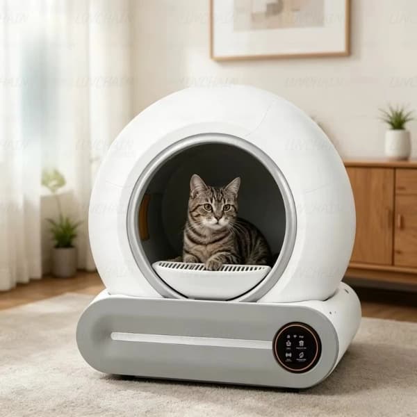 Kattlåda, Självrengörande, Smarta Funktioner,VIT