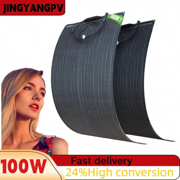 Solpanel, Monokristallin, Vattentät Design,2PCS  100W