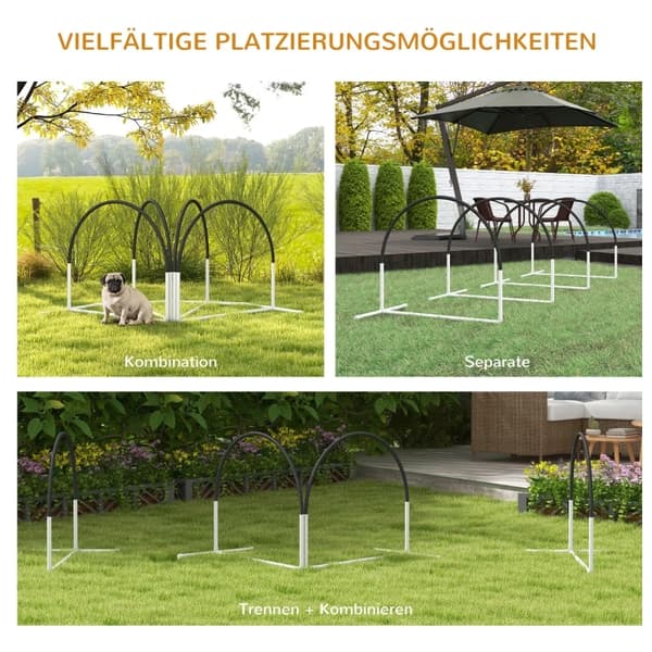 Hund Agility Set, 89 cm Längd, 69 cm Bredd, 99 cm Höjd, Plastmaterial, Bärbar Träningsutrustning