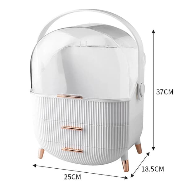 Makeup Organizer, Vandtæt, Støvafvisende,HVID