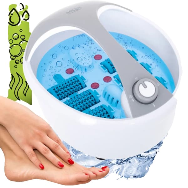 Fodmassageapparat, Boble- og Vibrationsterapi, Vandopvarmningsfunktion,HVID