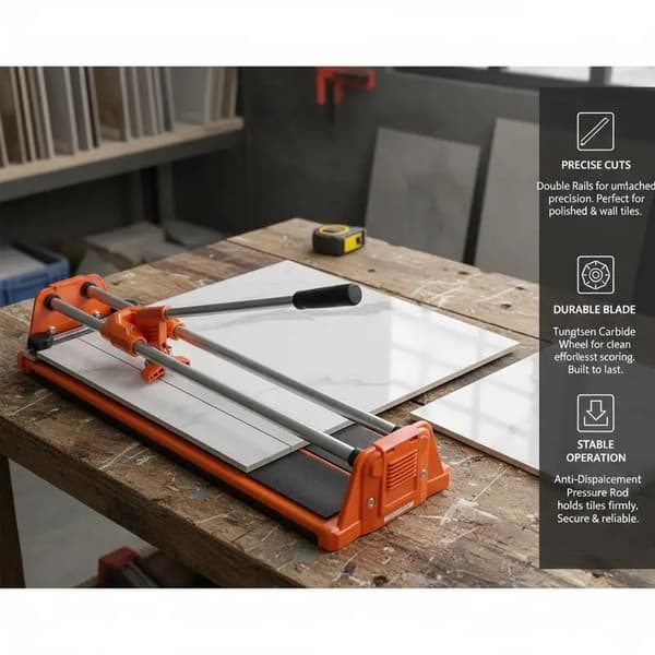 Fliseklipper, Manuel Betjening, Dobbelt Skinne System,MULTI