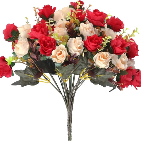 Kunstige Rosen, Alsidige til Dekoration, Perfekte til Begivenheder,3PCS-a, farve 2