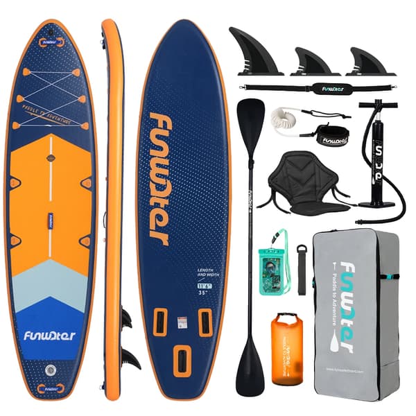 Stand Up Paddle Board, Bred Stabil Design, Komplet Tilbehørssæt,SUPFW43B