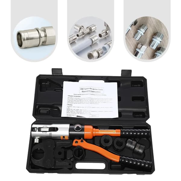 Hydrauliske Crimpetang, 10 Ton Maksimal Kraft, Ergonomisk Design,sort