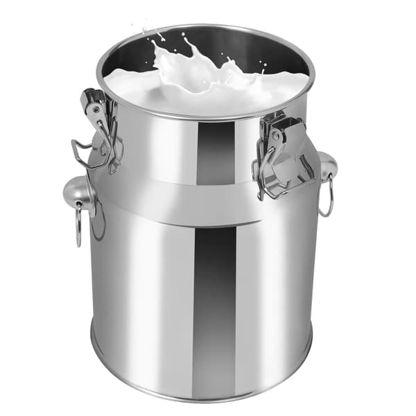 Mjölkkan, 5L kapacitet, läckagesäker design,Silver