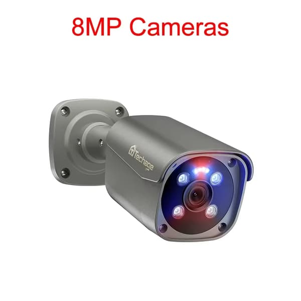CCTV-kamera, To-vejs lyd, Nattesyn,1stk 8MP