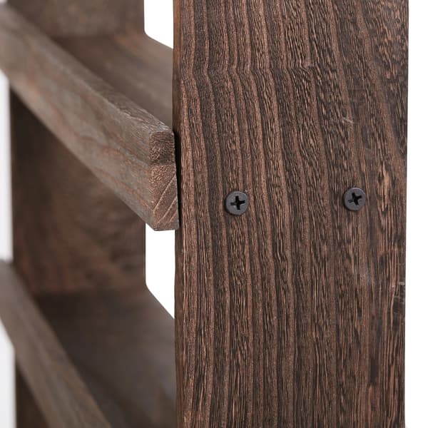 Væghylde, 4-lags design, pladsbesparende organizer,Brun