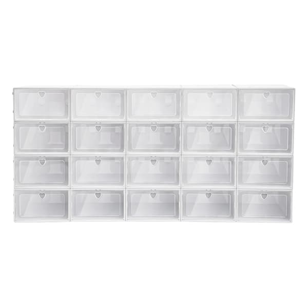 Skoorganisator, Foldbart Design, Stabelbart System,hvid farve