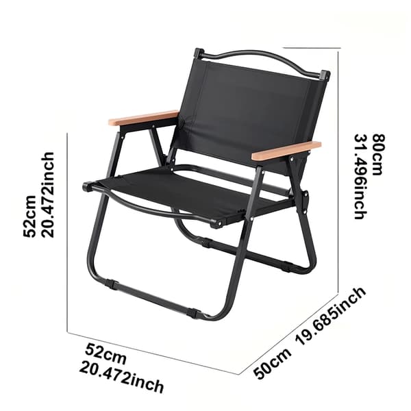 Campingstol, Bärbar Fällbar Design, Hållbar Aluminiumlegering,YL-BL225B-BLACK