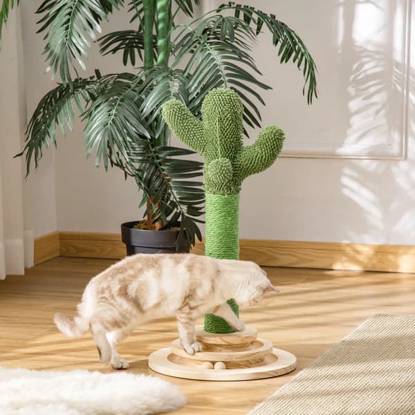 Kattens Kradsetræ, Kaktus Design, Interaktive Legetøj,grøn