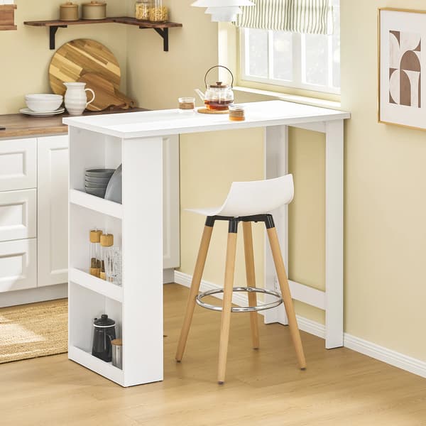 Köksbarbord, Modern Design, Tre Hyllor,VIT