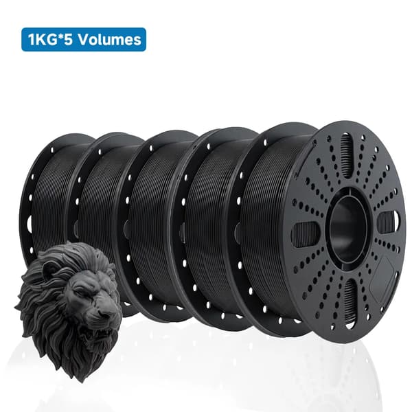 3D-printer filament, 1,75 mm diameter, miljøvenligt materiale,PETG-5BK