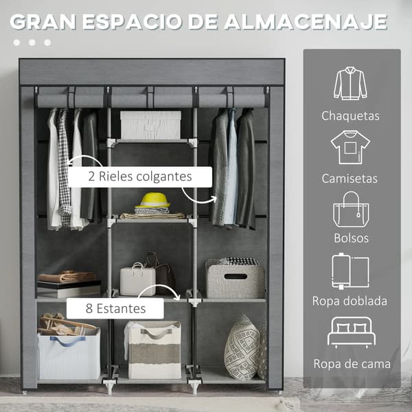 Garderobe, Pladsbesparende Design, Alsidig Opbevaring,MØRKE GRÅ