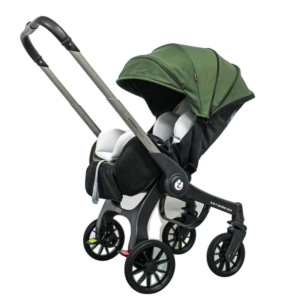 Babyvogn, Multifunktionel, Sammenklappelig,Hærgrøn