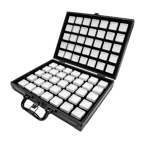 Diamant Vitrineskab, Elegant Design, Beskyttende Klar Låg,sort