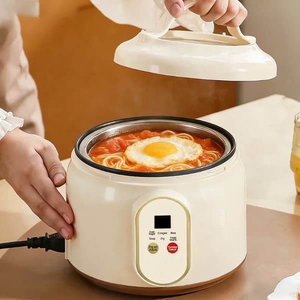 Mini Ris Cooker, Non-Stick Gryde, Multifunktionelle Madlavningsmuligheder,200734, EU