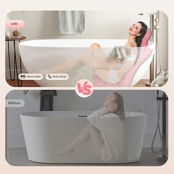 Helkroppsbadkudde, Ergonomisk Design, Bekvämt Stöd, Rosa